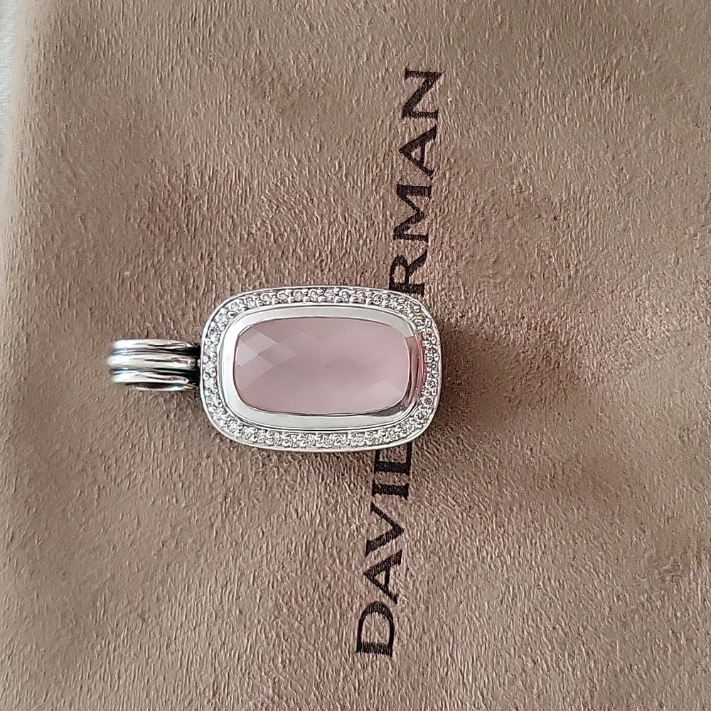 David Yurman diamond quartz Vtg necklace pendant only